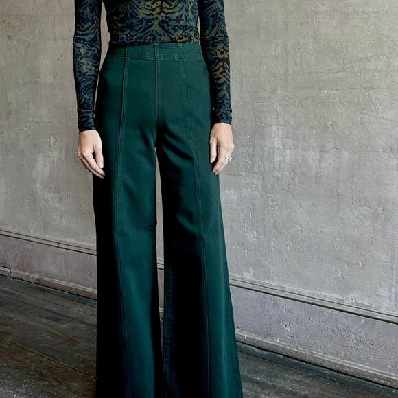 Ulla Johnson Bianca Jeans NWT size 26 Hunter - Picture 4 of 5